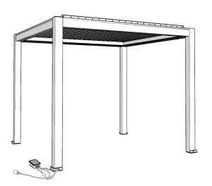 3*3m Aluminium Pergola with Adjustable Louver