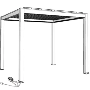 3*3m Aluminium Pergola with Adjustable Louver